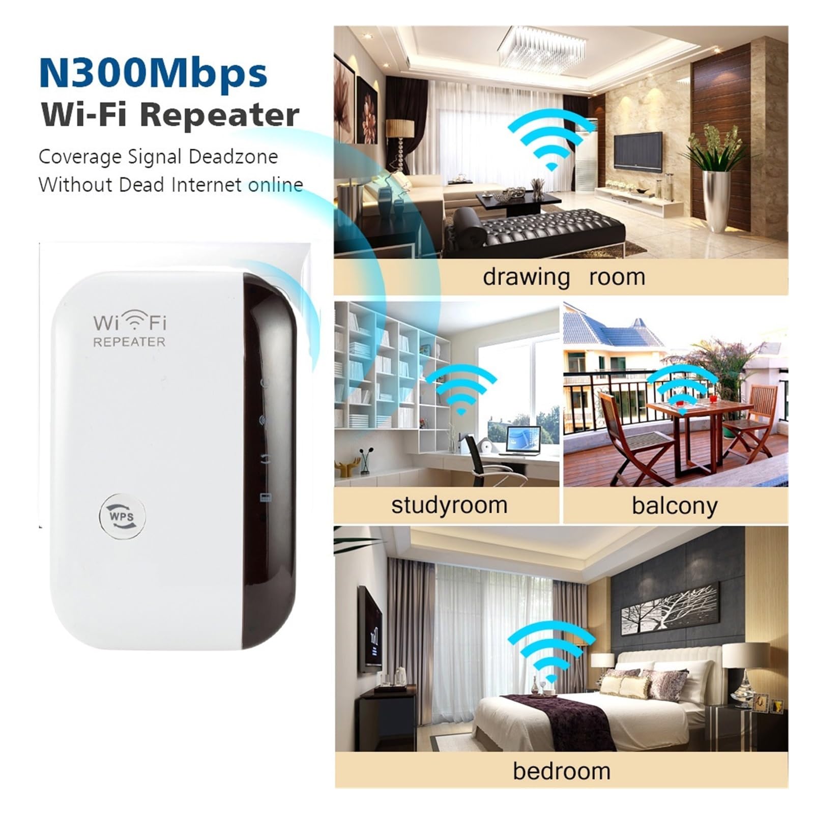 Wzmacniacz Sygnału Bezprzewodowego 2,4 GHz 300 Mb/s, Karta Sieciowa Powerline, Router, Wi-Fi, Dalekiego Zasięgu Easy Szeroka Kompatybilność