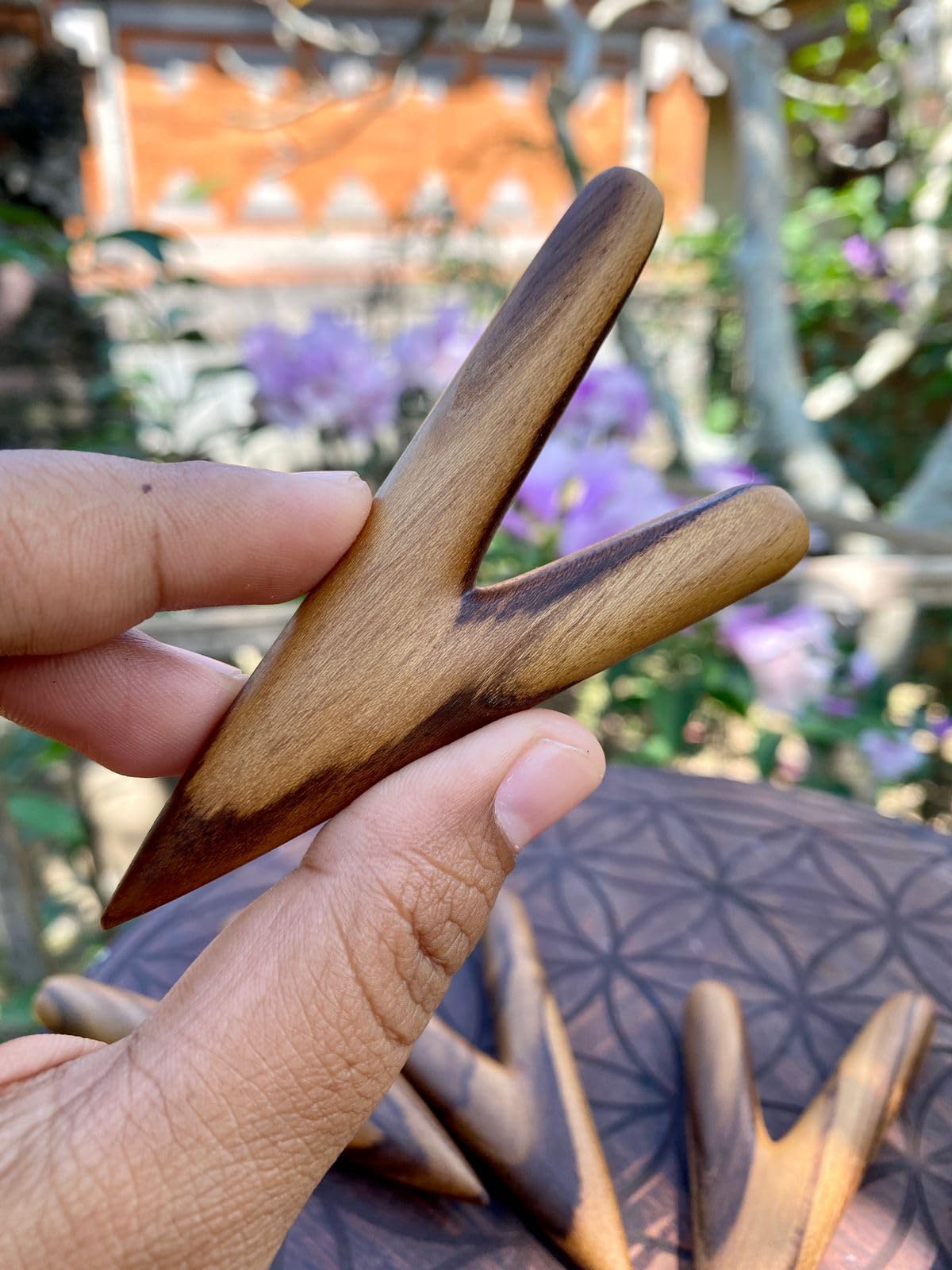 Knye Rape Hapé Curipe Sifflets chamaniques Besoins rituels Amazonas Teak Rapei Zereomnie Rituel Poussière