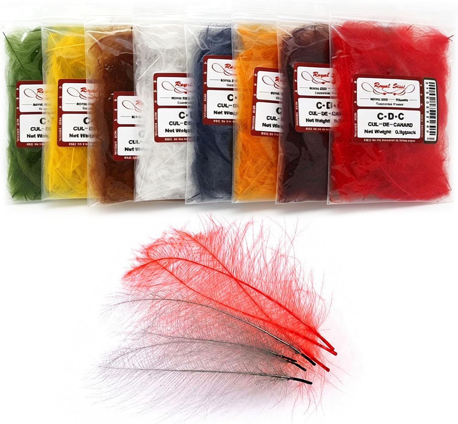 CDC Feathers Fly Tying Materials 8 Colors Cul de Canard for Trout Dry Flies