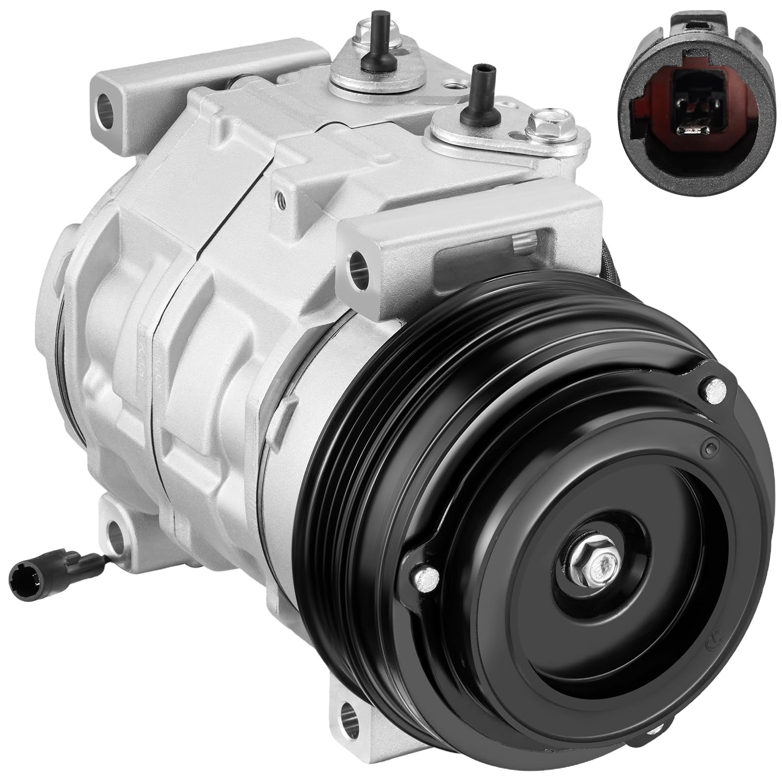 BDFHYK 98339 Air Conditioning A/C Compressor with Clutch Compatible with Suzuki Grand Vitara V6 2.5L 2004-2005, XL-7 V6 2.7L 2002-2003, Grand Vitara V6 2.7L 2001