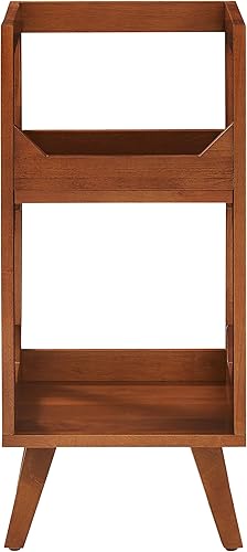 Miniatura 2 de Crosley Furniture Asheville - Soporte pequeño de discos moderno de mediados de siglo, almacenamiento de vinilo, con capacidad para hasta 130 discos,