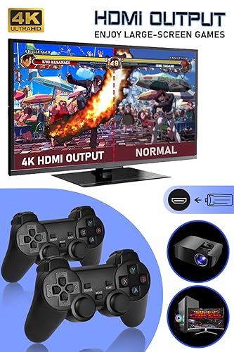 Miniatura 3 de Apriluna Retro Classic Game Console Wireless HDMI Output System, Built in 10000+ Handheld Video Games 2.4G Wireless Controllers, 9 Emulator Consoles