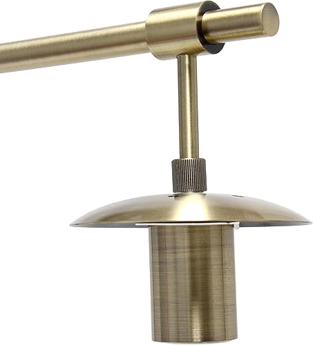 Miniatura 7 de Elegant Designs LT2115-ABS - Lámpara de escritorio de 21 pulgadas con pantalla de globo de vidrio blanco moderno de mediados de siglo con brazo de