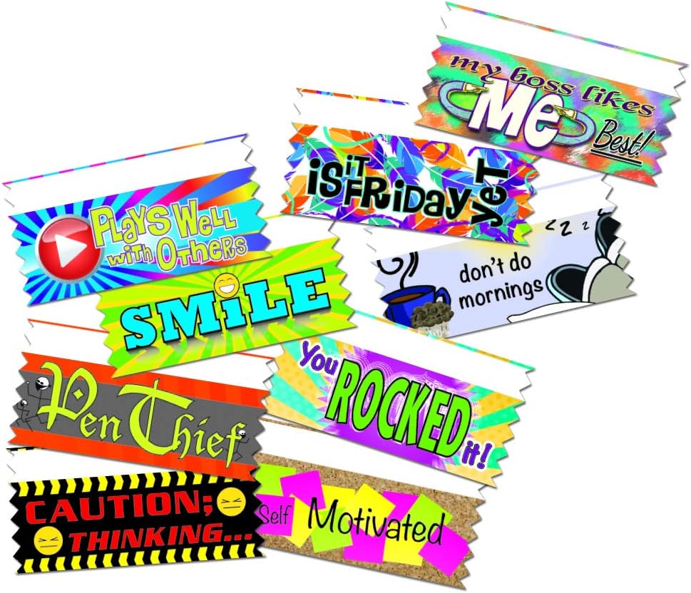 Hodges Badge - 100 Ribbon Pack - Fun @ Work Multicolor Ribbons โ 100 Count Variety Pack (100) - Fun Attachable Ribbons for conferences, Office Gatherings, and Networking Events - Made in USA