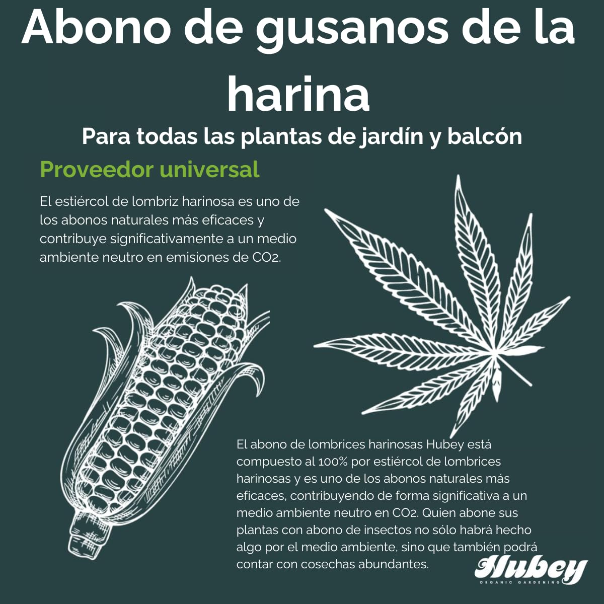 Estiércol de lombriz Hubey Excrementos de insectos, abono natural orgánico Abono universal y acondicionador del suelo (5 Kg)