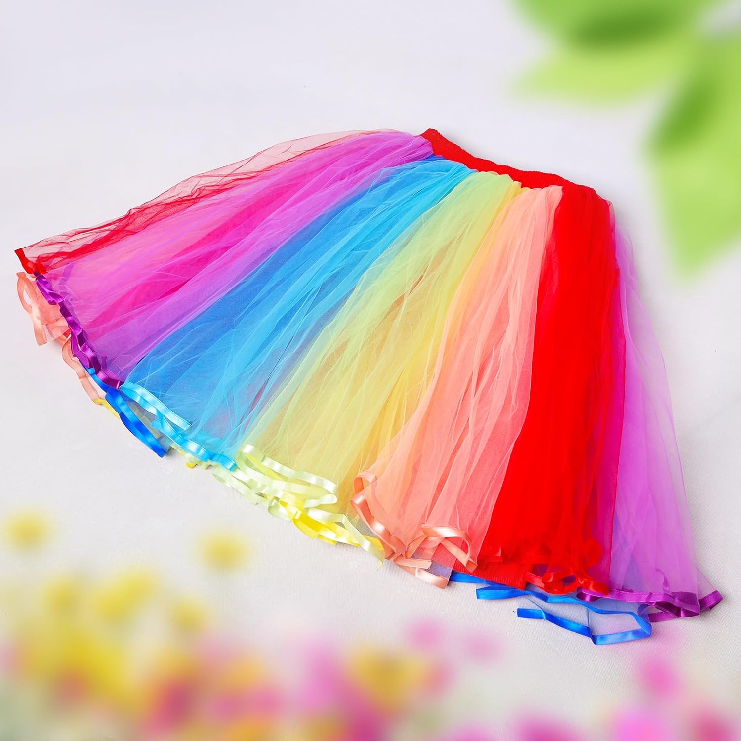 Womens Rainbow Tutus Skirt Colorful Layered Tulle Dress Girls Skirts for Adults Halloween Cosplay Tutus - Image 6