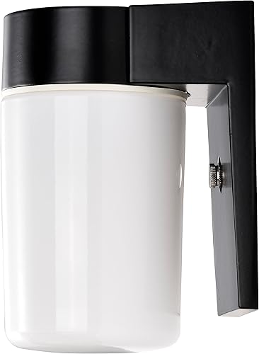 Miniatura 7 de Nuvo Lighting SF77138 - Lámpara de techo de aluminio fundido a presión para exteriores para porche y patio con cilindro de vidrio blanco, Bronzotic
