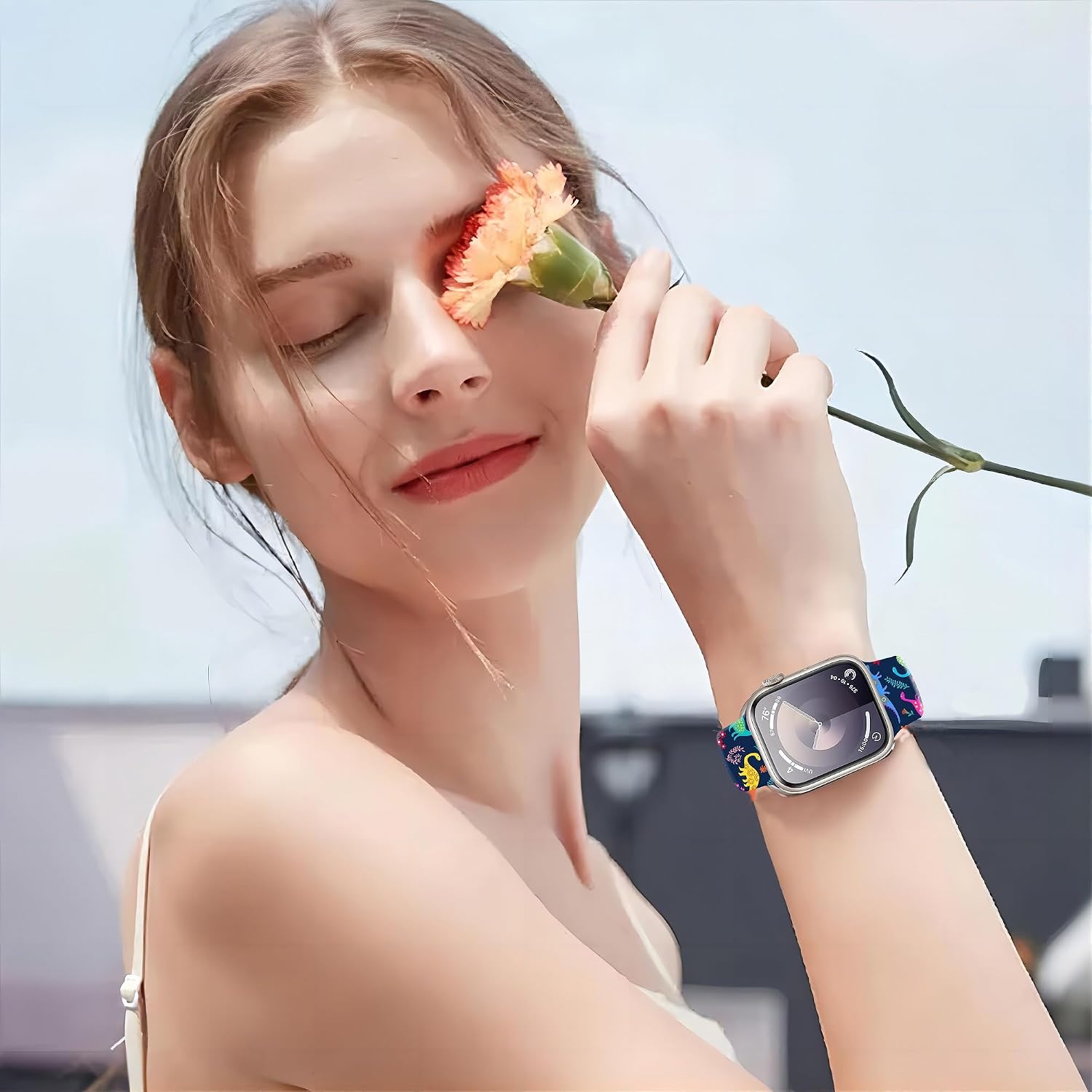 Watch Band Compatible with Apple Watch Band,Silicone Soft Wristband Waterproof Replacement Sport Strap for iWatch Bands Series 10 9 8 7 6 5 4 3 2 1 SE Ultra image 5