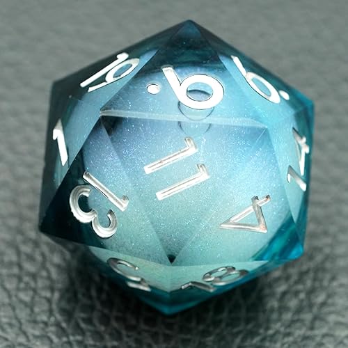Liquid Core D20 - Dados grandes de 1.299 in Dungeons and Dragons Dungeons and Dragons, hechos a mano, hechos a mano, D20 para juegos de rol