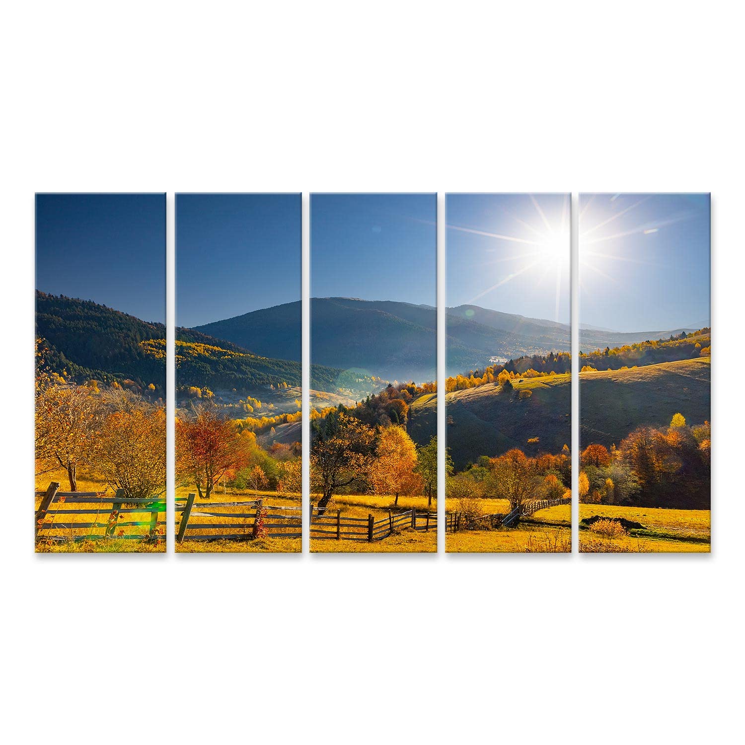 islandburner cuadro sobre lienzo laderas cubiertas de hierba árboles exuberantes montañas puesta de sol imágenes murales carteles