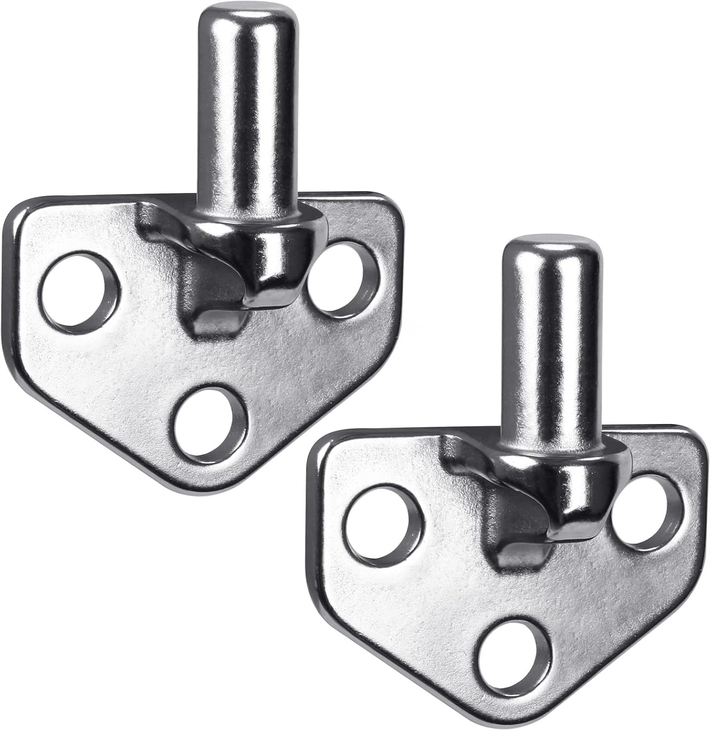 Insaga 304 Stainless Steel Gate Hinges Heavy Duty, Non-Welded Gate Hardware, 2pcs Wall Mount Gate Hinge, Chain Link Gate Hinge with 5/8'' Hinge Pin, Horizontal Design