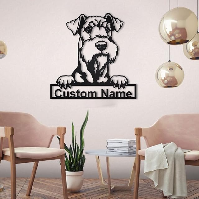 Foto 6 de 7 de Personalizado de la muestra del de madera del perro de Airedale Terrier Arte