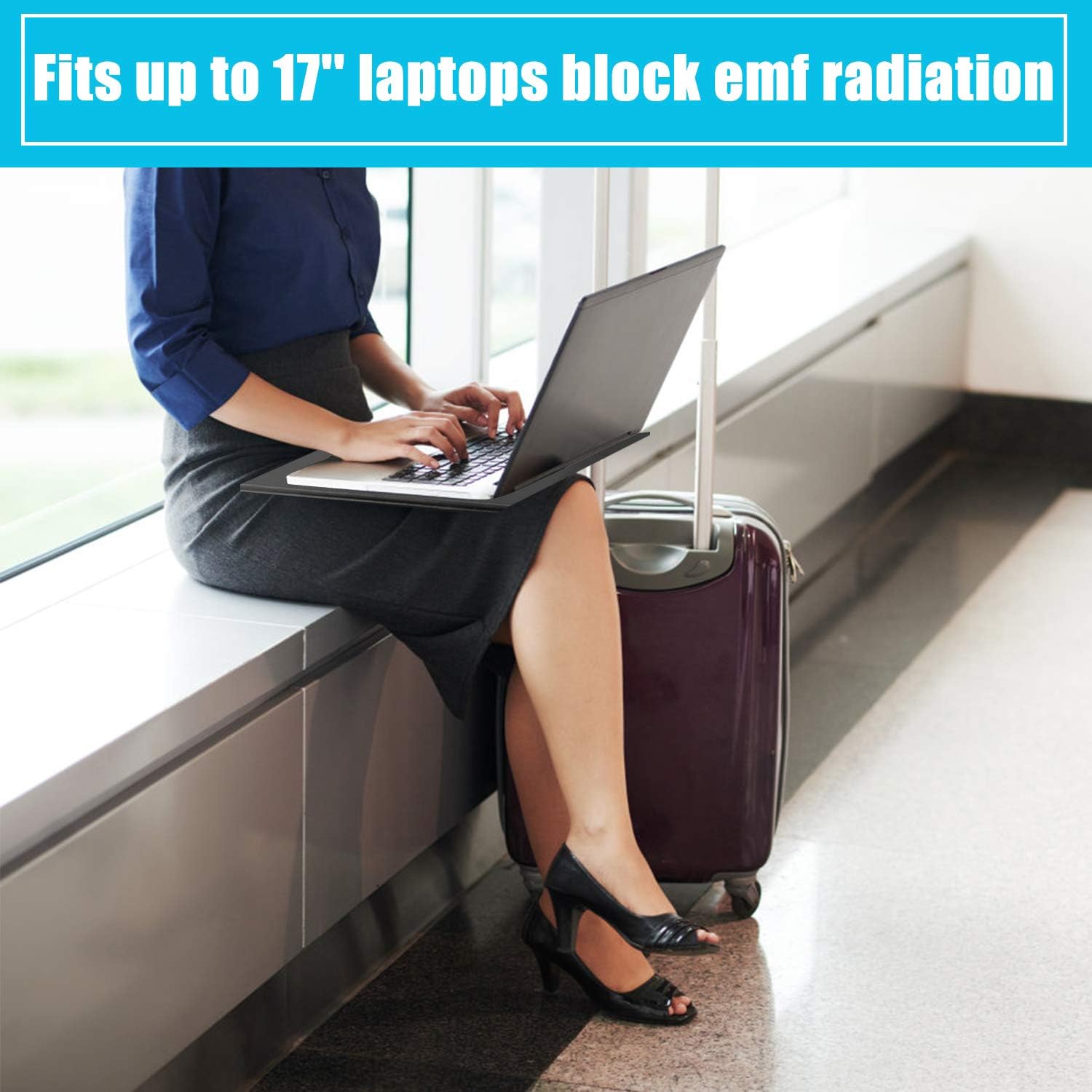 Laptop EMF Radiation Protection pad, Anti-Radiation Laptop, EMF Blocker & Heat Blocker - Anti Radiation Lapdesk 5g Protector Lapdesk 12''*16''