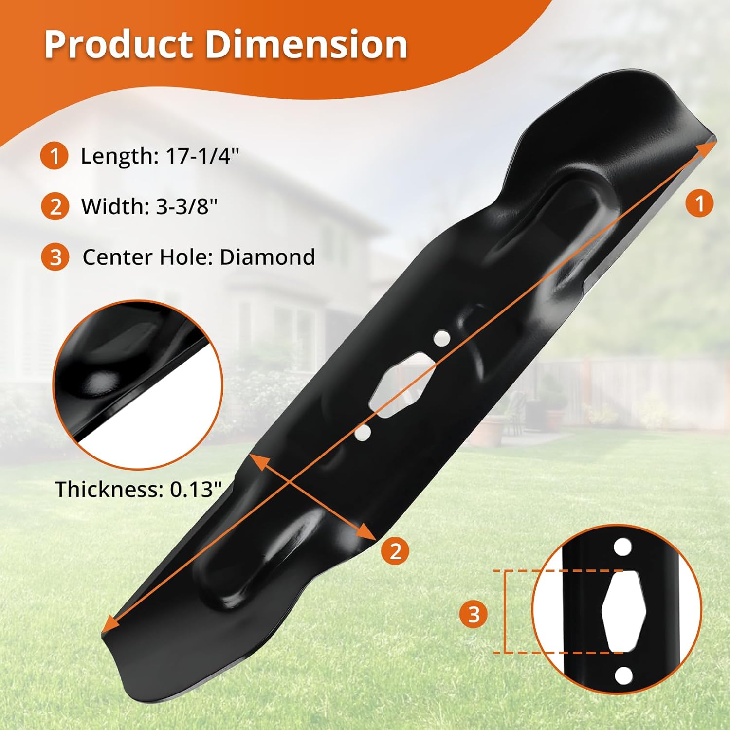 742P05094 Mower Blade Fit for Cub-Cadet 50" Enduro XT1-LT50 Ultima ZT1-50 ZT2-50, 742-05094-X High Lift Blades Replace for 742-05094, 742-05512-X, 3 Pack