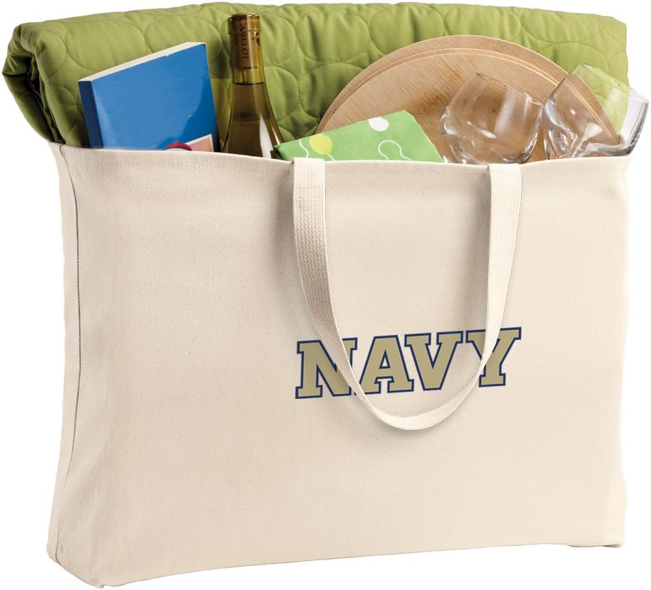 Broad Bay JUMBO Naval Academy Tote Bag or Large USNA Navy Shopping Bag