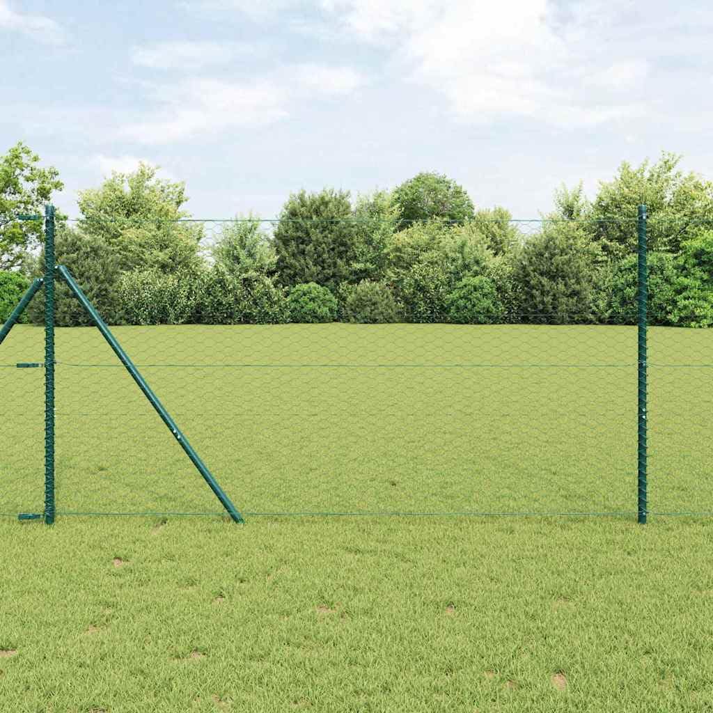 Recinzione esagonale in PVC verde, 1,2 x 100 m, recinzione esagonale per giardino e terrazza, design moderno con linee pulite, resistente alle intemperie e stabile, ideale per delimitare aree