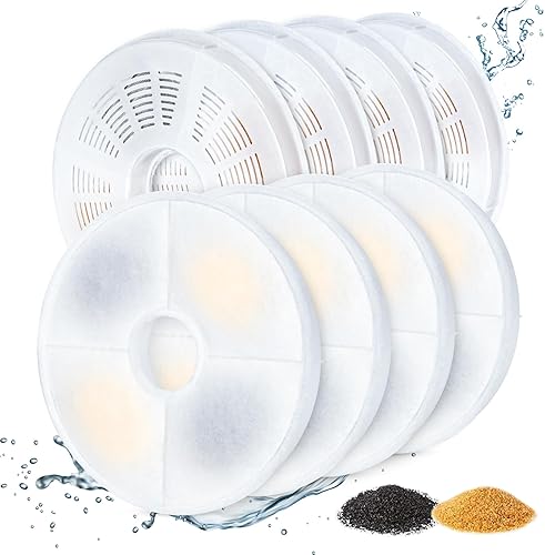 Miniatura 1 de Paquete de 8 filtros de fuente de agua para gatos para Catit, filtros de fuente de repuesto para fuente Catit Design Sensesfuente de flores de