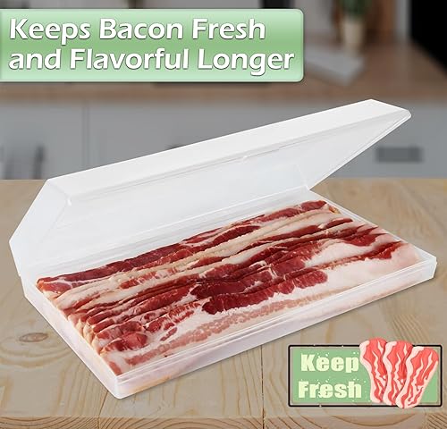 Miniatura 6 de Home-X Bacon Saver - Plastic Airtight Bacon Container - BPA-Free, Dishwasher Safe, Leak-proof Bacon Storage Container for Fridge - Easy to Use Bacon