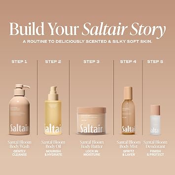 Saltair Body Wash 2-Pack | Santal Bloom Moisturizing Shower Gel | 2x 17oz