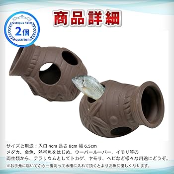Amazon.co.jp: Archnote アクアリウム 水槽 オブジェ タコツボ