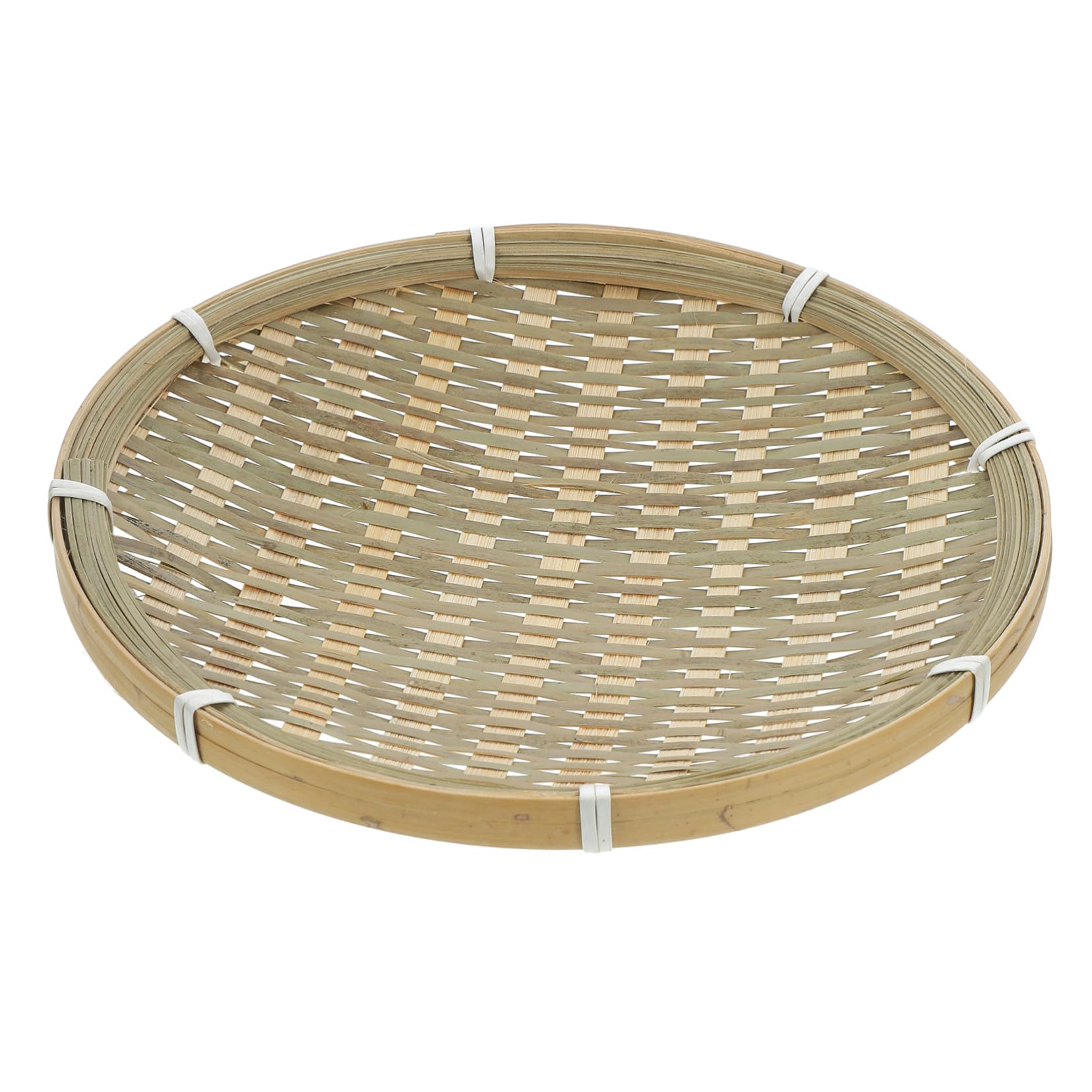 BESTonZON Simple Food Basket Woven Storage Tray for Fruits Snacks Durable Kitchen Organizer for Home Camping Design