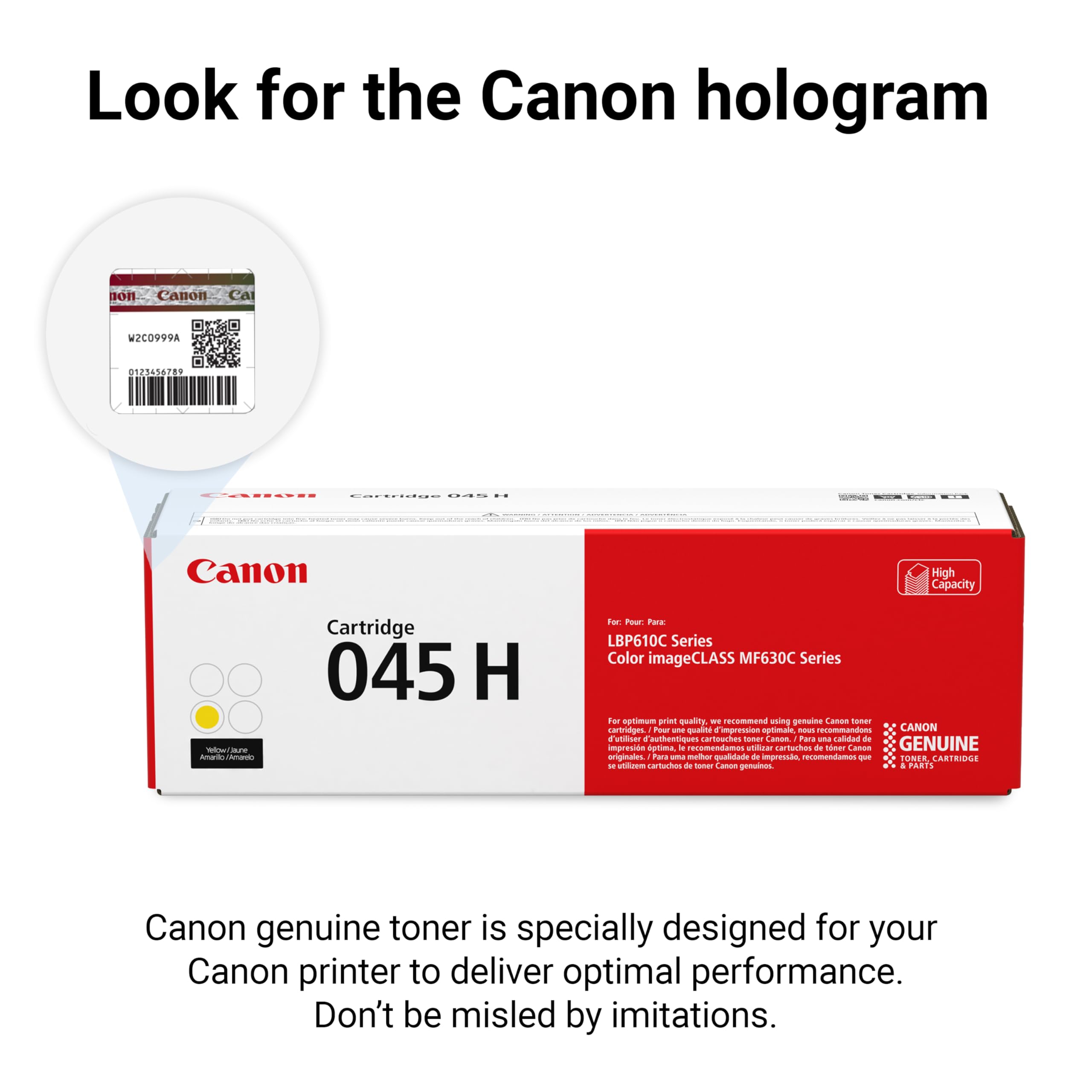 Amazon.com: Canon Genuine 045 Yellow Toner Cartridge High Capacity