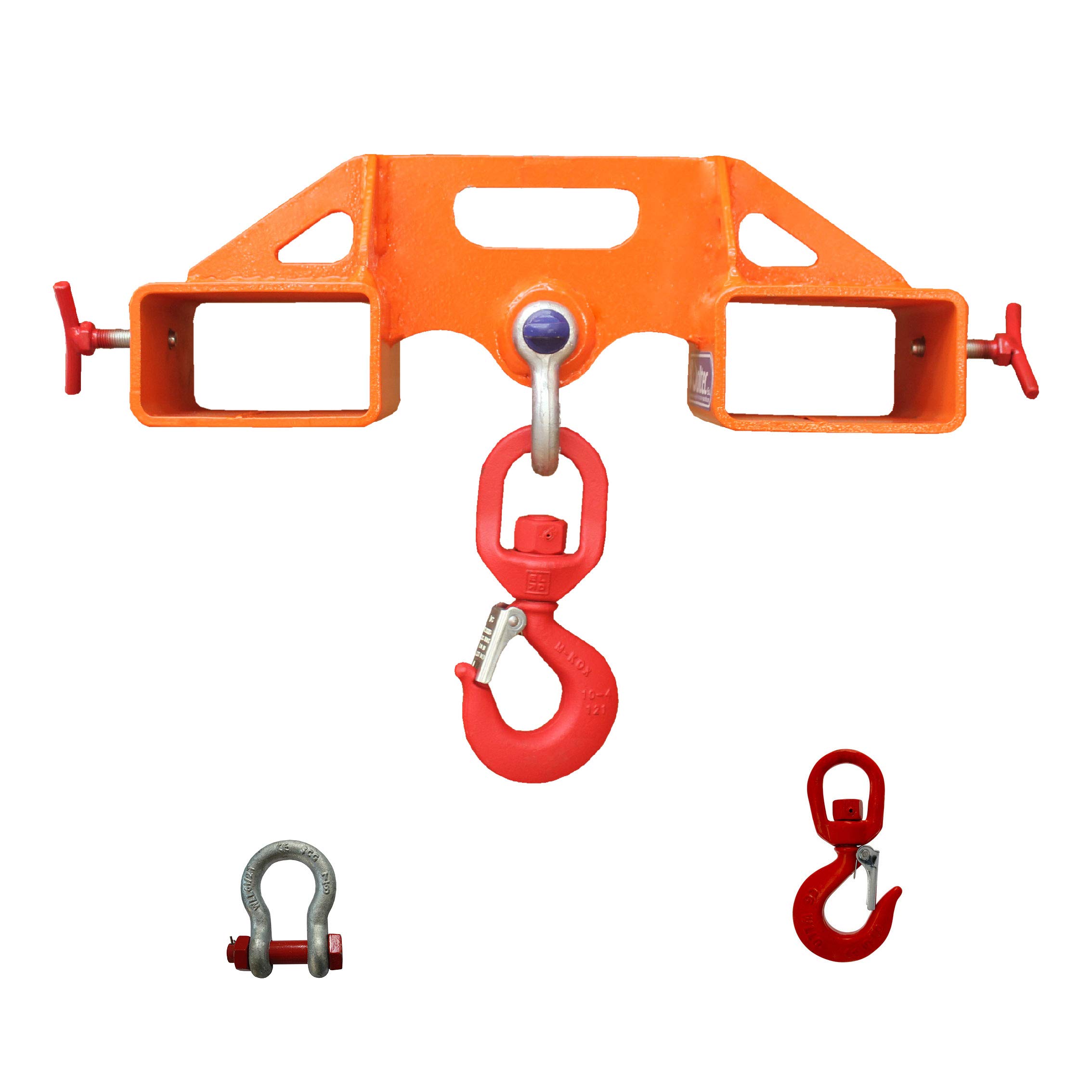 Gancio per carrello elevatore a forche, muletto 2,5 ton e 5 ton manicotto con grillo e gancio accessori inforcabile (2,5 ton gancio per carrello)