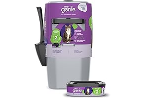 Litter Genie Standard Pail, Smell Proof Cat Litter Box Waste Disposal System for Odor Control
