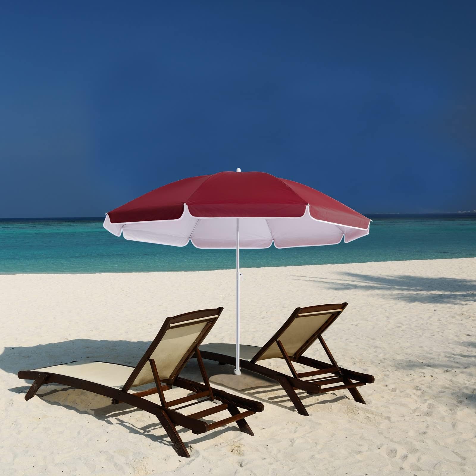 8/10 Côtes Toile De Remplacement Parasol Parapluie De Rechange Ronde Imperméable Tissu De Polyester De Rechange pour Jardin Patio (Color : Wine Red, Size : 2.8m)