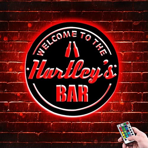Miniatura 7 de Letreros LED de neón personalizados nombre personalizado, metal, decoración de familia y bar, luz LED de barra abierta, letrero de bienvenida