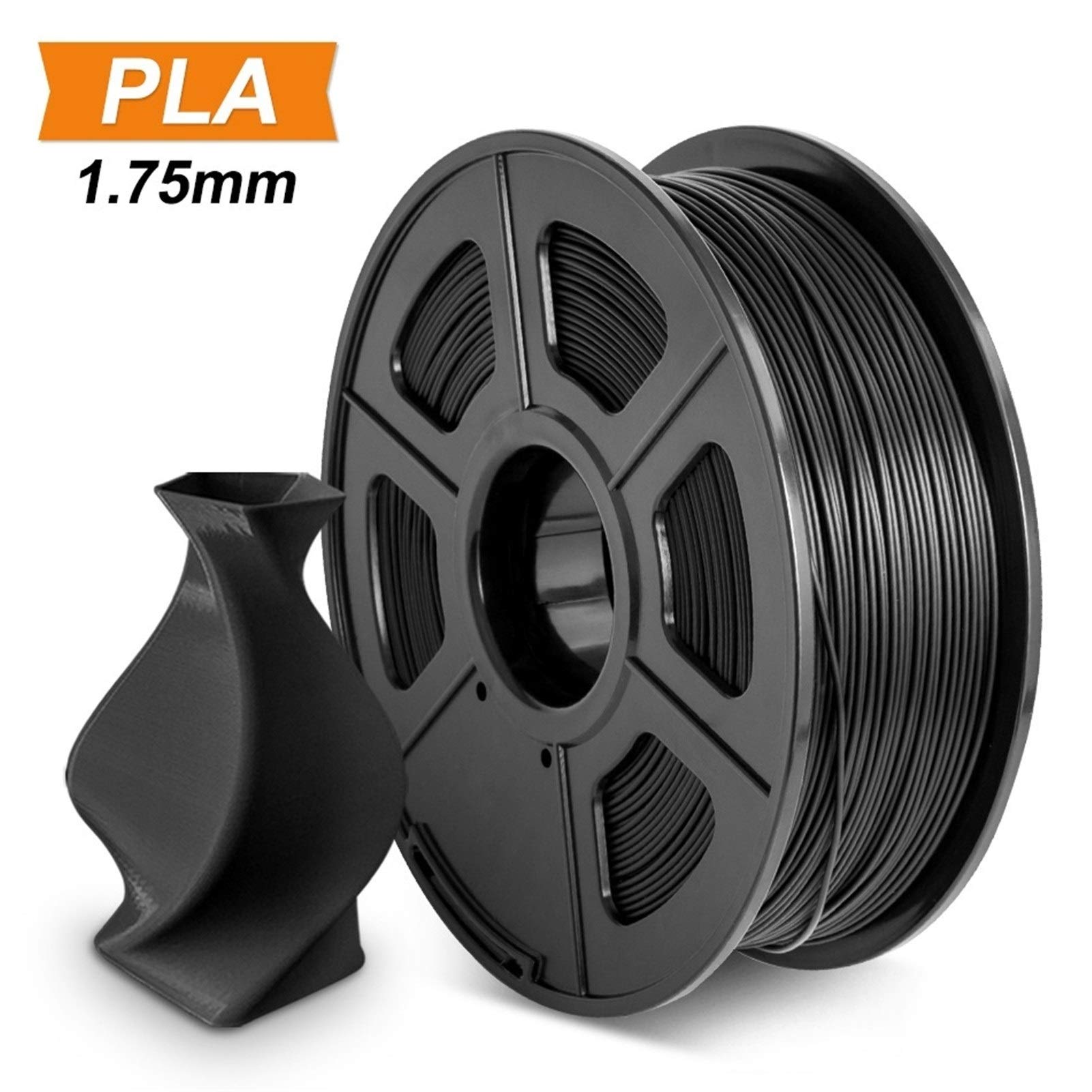 Filament do drukarki 3D, filament do drukowania 3D Filament do drukarki 3D PLA 1,75 mm 1 kg szpula 1 kg materiał do drukowania 3D do drukarki 3D i długopisu 3D (kolor: PLA czarny)