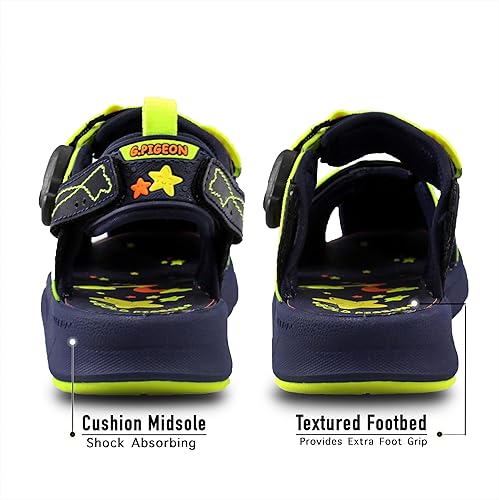 Miniatura 5 de Gold Pigeon Shoes Sandalias de atleta con puntera cerrada y cierre fácil para niños