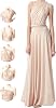 Multiway Dresses with Bandeau,Multiway Bridesmaid Dresses,Convertible Infinity Dress,Wedding Guest Dresses for Women Plus Size Maxi Floor Length Long,Transformer Dress,Maternity,Prom,Evening Gown