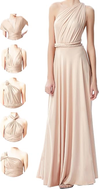 Multiway Dresses with Bandeau,Multiway Bridesmaid Dresses,Convertible Infinity Dress,Wedding Guest Dresses for Women Plus Size Maxi Floor Length Long,Transformer Dress,Maternity,Prom,Evening Gown