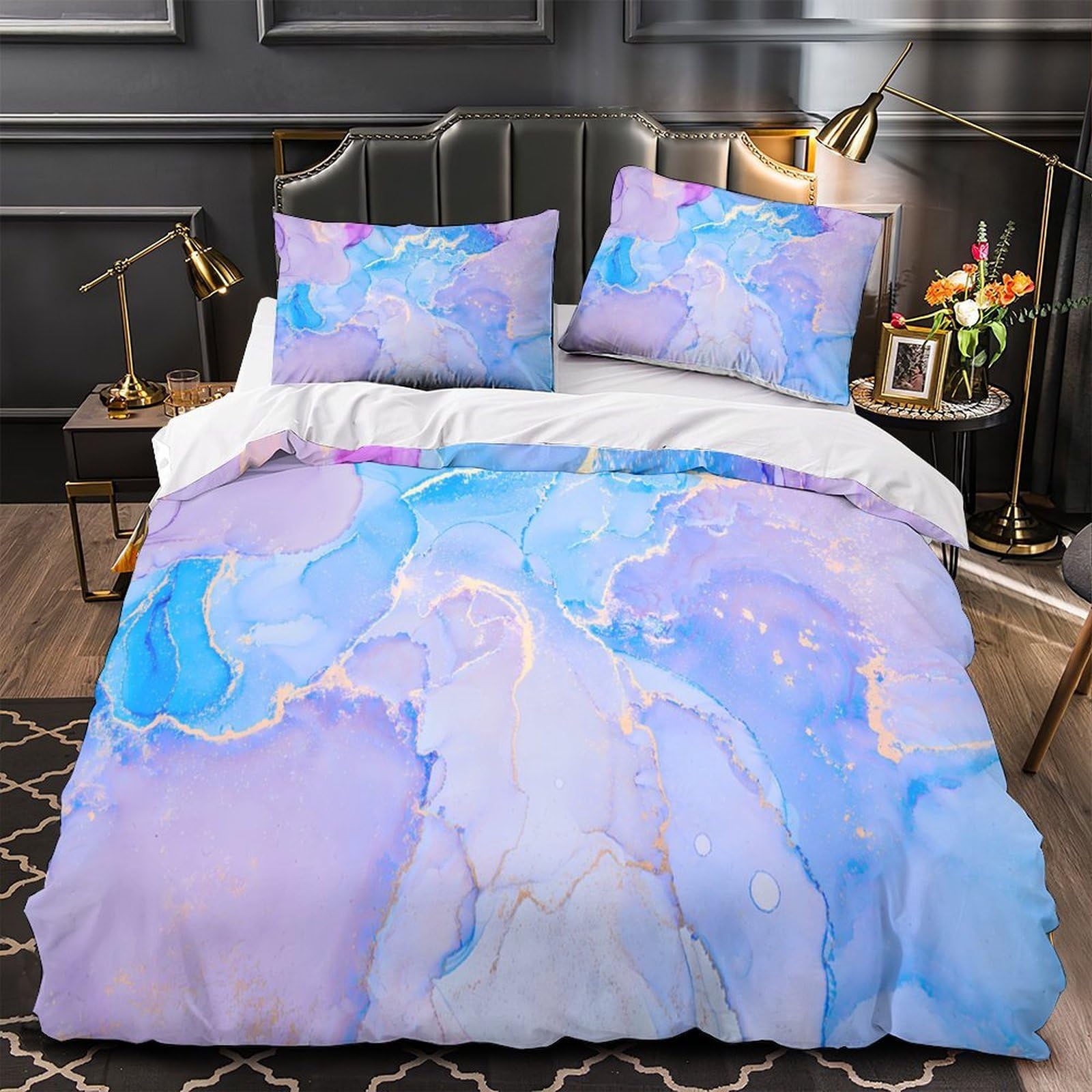 Parure de lit art abstrait 3D 140x200 housse de couette single