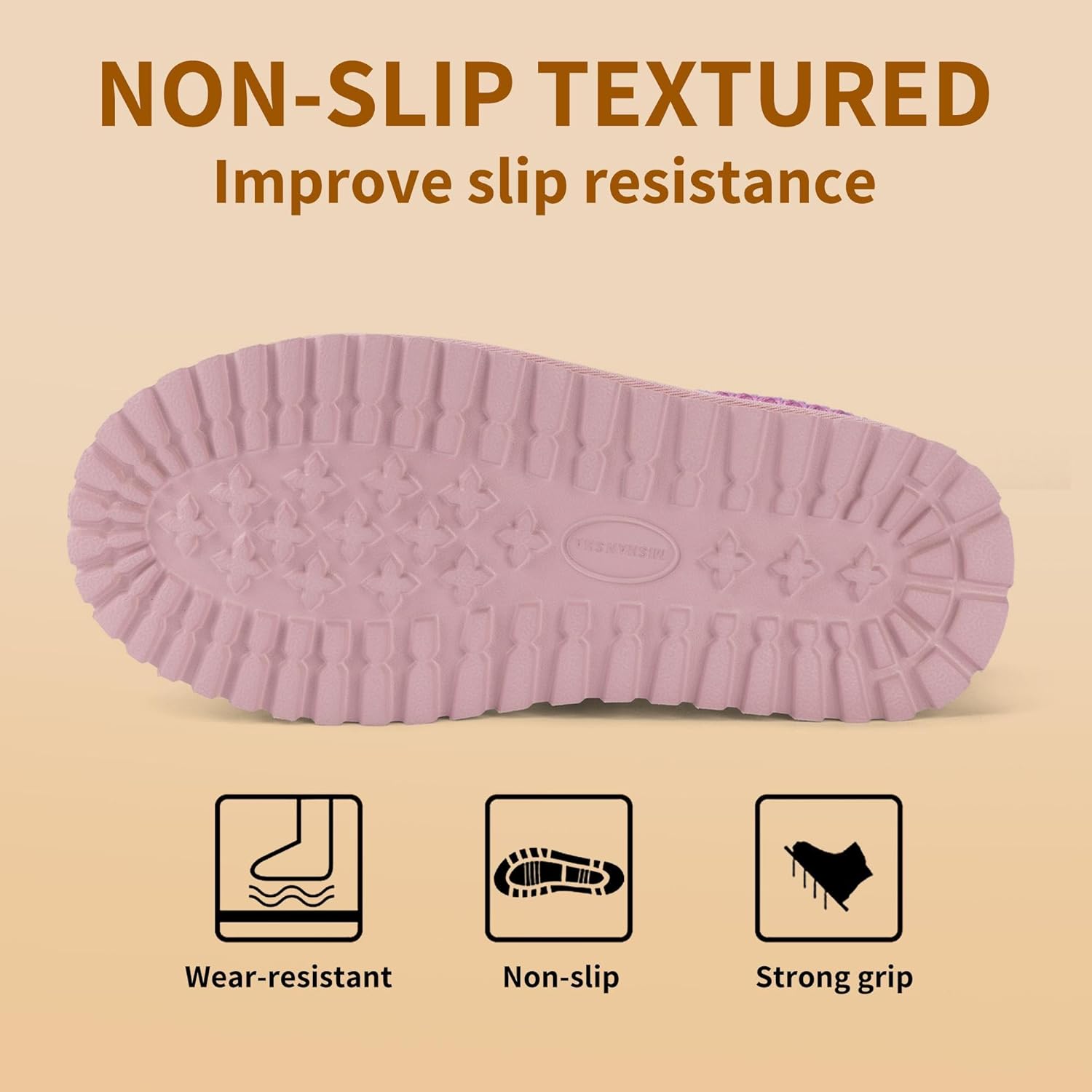 Mishansha Suede Slippers for Women Mini Fur Lined Clogs Fashion Slip on Winter Boots Fuzzy Snow Warm Shoes 8.5 Blush
