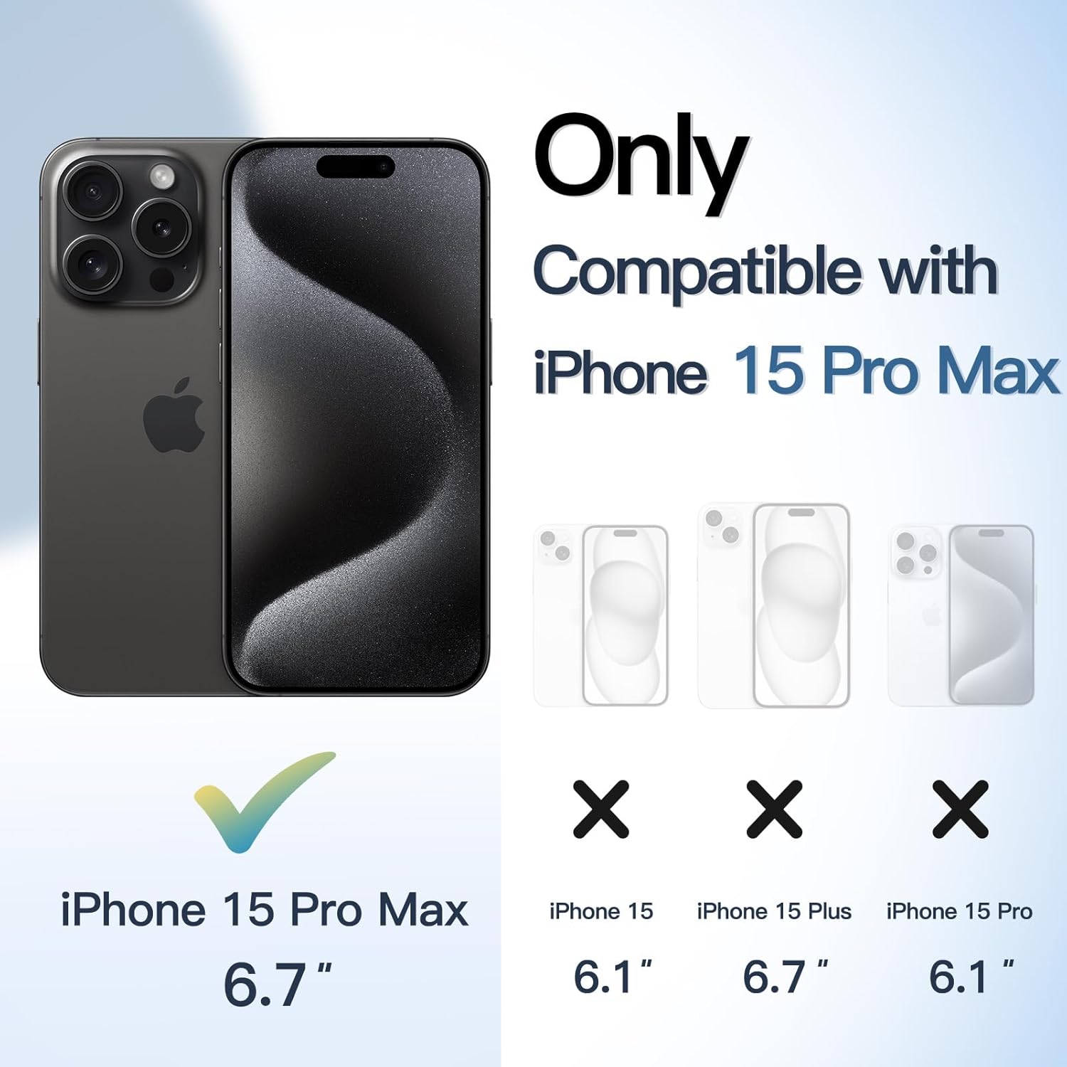 JETech Magnetic Case for iPhone 15 Pro Max 6.7-Inch Compatible with MagSafe, Shockproof Phone Bumper Cover, Solid Color Matte TPU Frame, Anti-Scratch Clear Back (Black Titanium) - Image 2