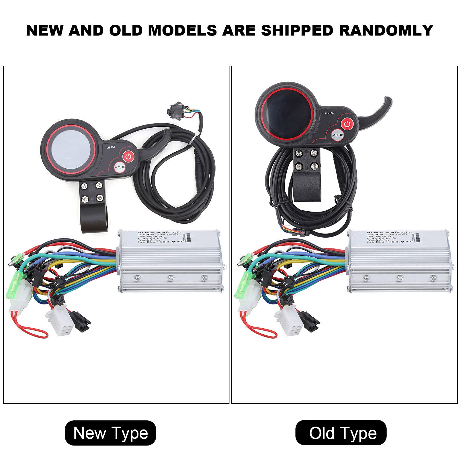 VGEBY Brushless Speed Motor Controller, Brushless Motor Sine Wave Controller with LED Display for Electric Bicycle Scooter(36V) Ebike Controller Electric Motor Fat Tires 19/7/8