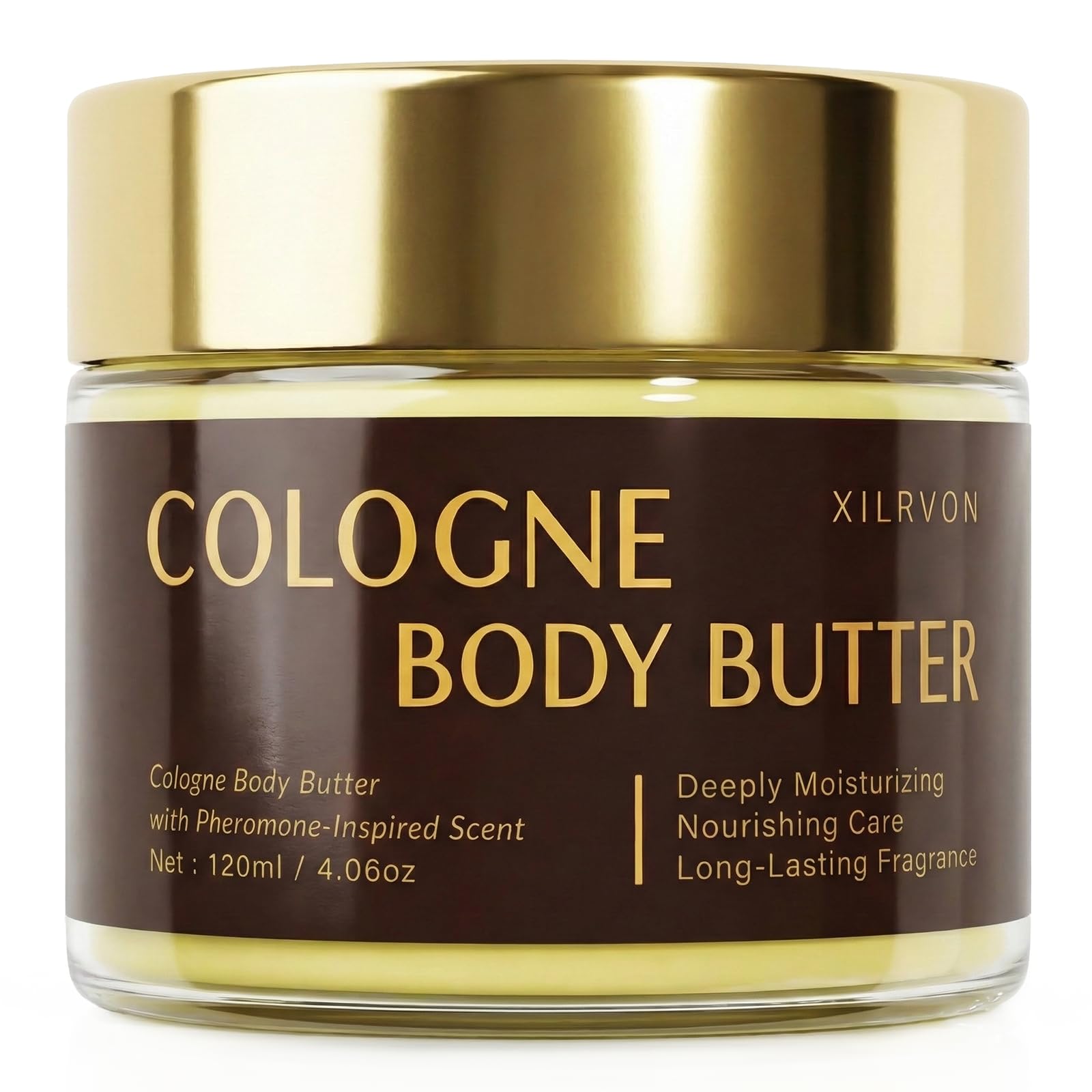 Mens Cologne Body Butter Shea Butter Moisturizer with Long-Lasting Masculine Scent Fresh Woody Grooming Cream Bergamot Amberwood Musk