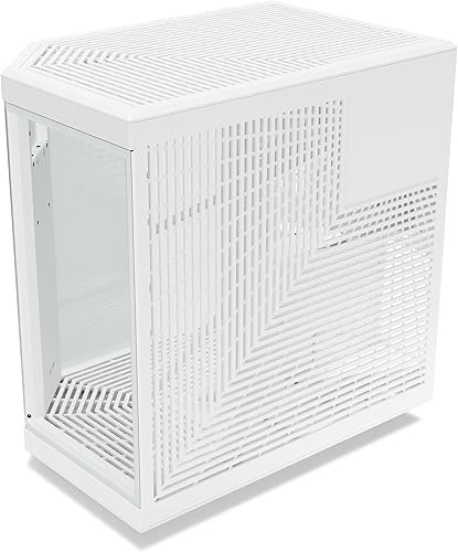 Vista 108 de HYTE Y60 - Moderna caja para juegos ATX de torre media con doble cámara panorámica de vidrio templado y cable elevador PCIE 4.0 incluido