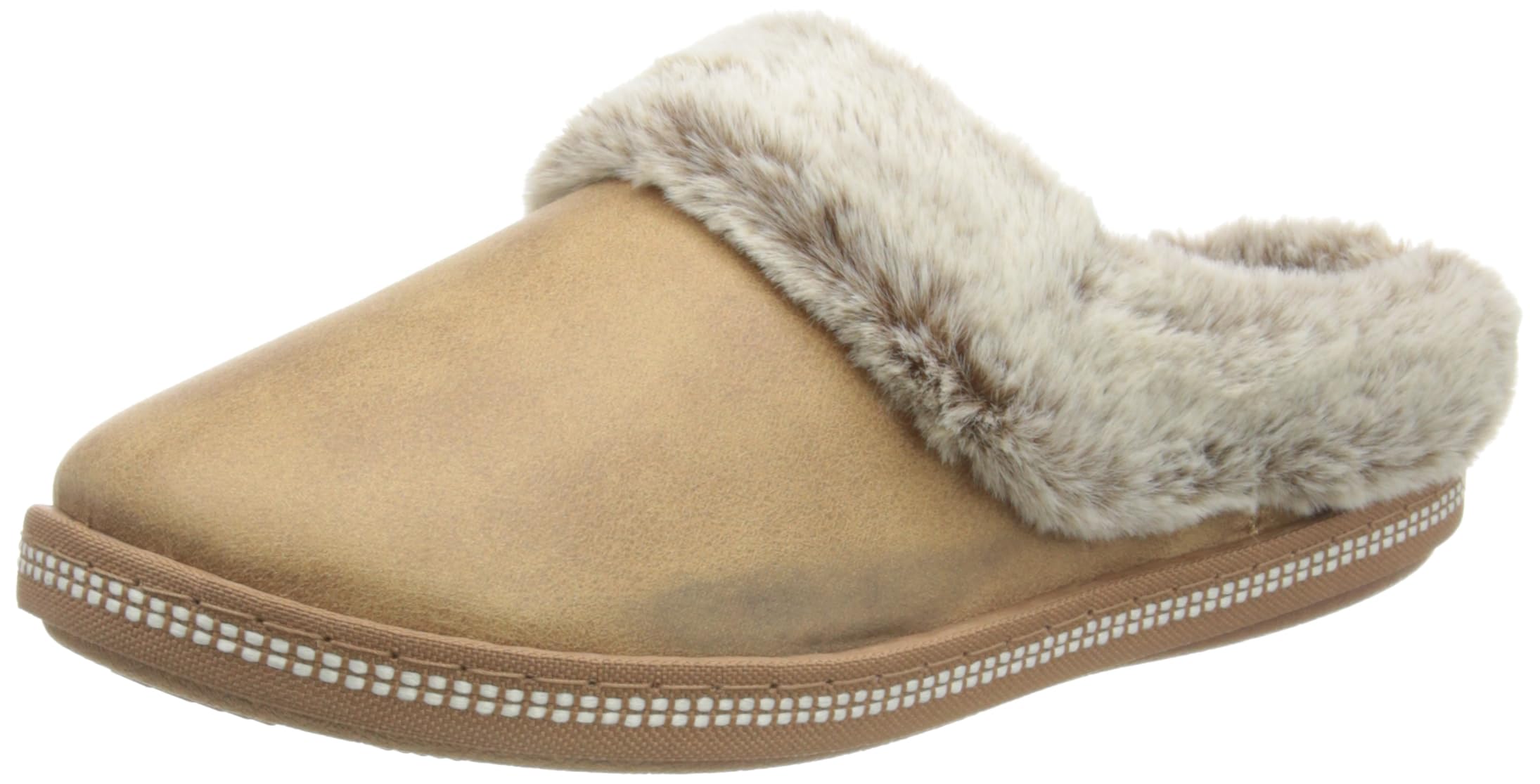Skechers Cozy Campfire Lovely Life, Pantuflas Mujer, Taupe Microleather/​Faux Fur, 39 EU