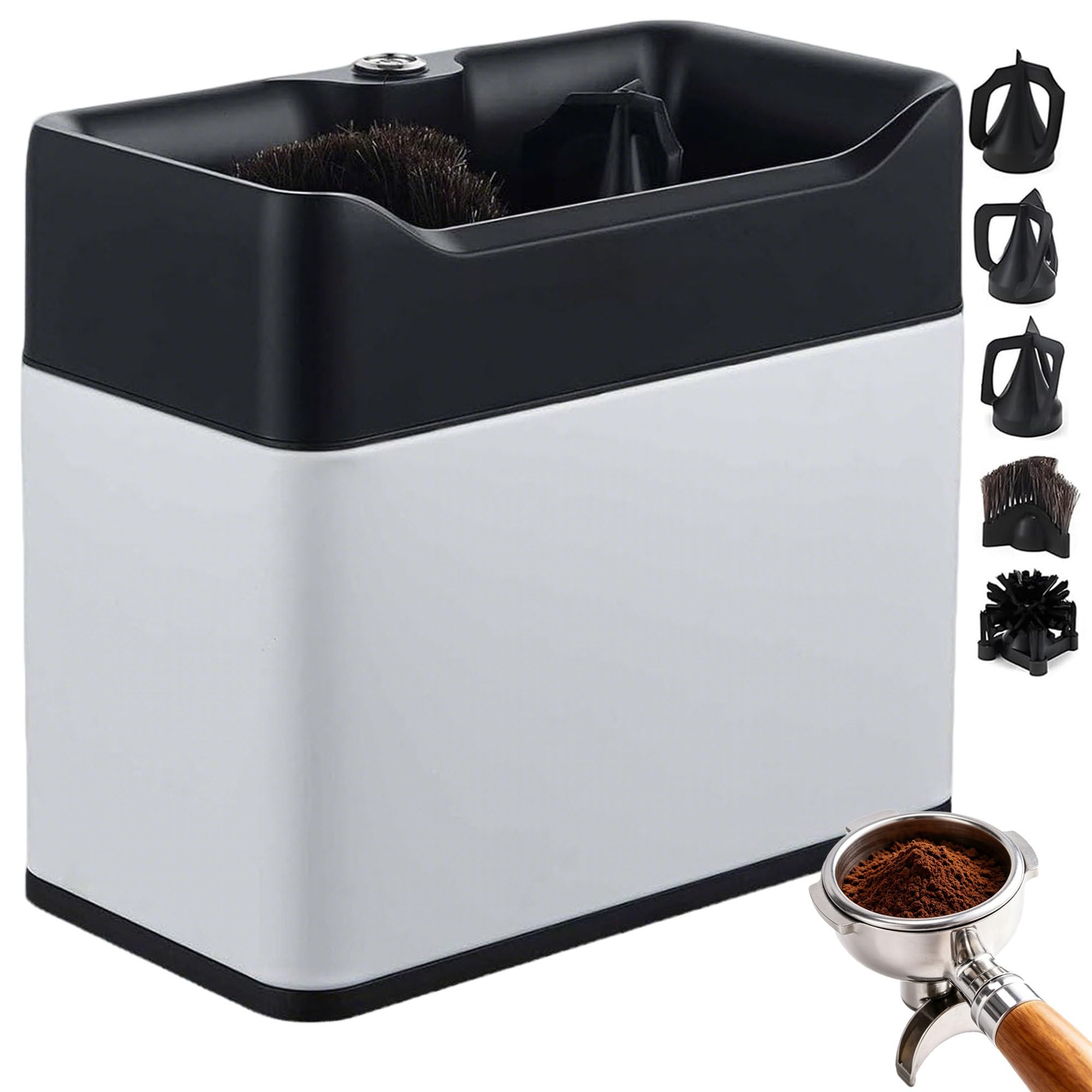 Machine de nettoyage de porte-filtre électrique pour un comptoir de café propre à la maison