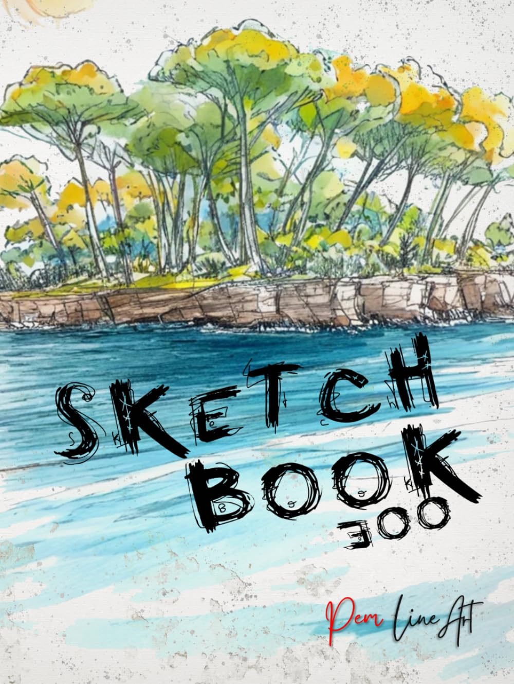Sketch book à couverture rigide et papier blanc à grain fin