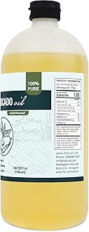 Zatural 100% Avocado Oil Pure Natural without Additives, Clean, Cold Pressed, Non-GMO, Vegan: For Cooking, Frying, Baking and for Sauces, Dressings, Marinades, Salads (32 Ounce)