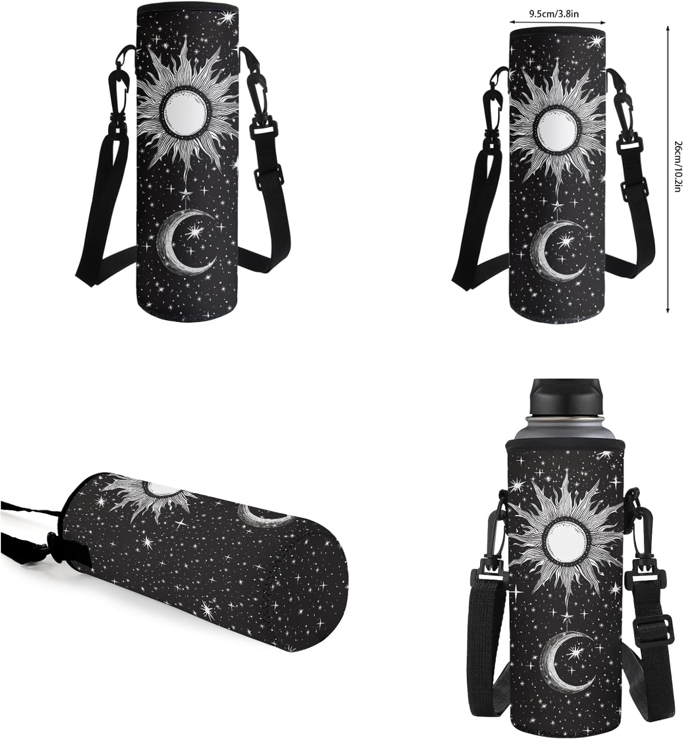 Backpack with Lunch Bag for Girls School Backpacks 7th Grade/8th Grade Kids Moon Star and Sun Pencil Case Water Bottle Holder,Elementary School Bookbags Rucksack,Boys School Shoulder Bag