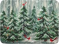 Vista 129 de Tapete de secado de platos con diseño de pájaro rojo de Feliz Navidad, absorbente y de secado rápido, protector para encimera de cocina, 18 x 24