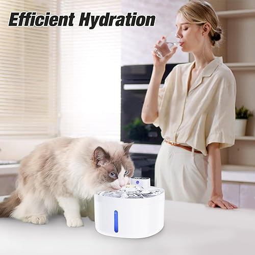 Miniatura 8 de Fuente de agua inalámbrica para gatos con sensor de movimiento, fuente de agua inalámbrica para gatos con sensor de movimiento, fuente de bebida