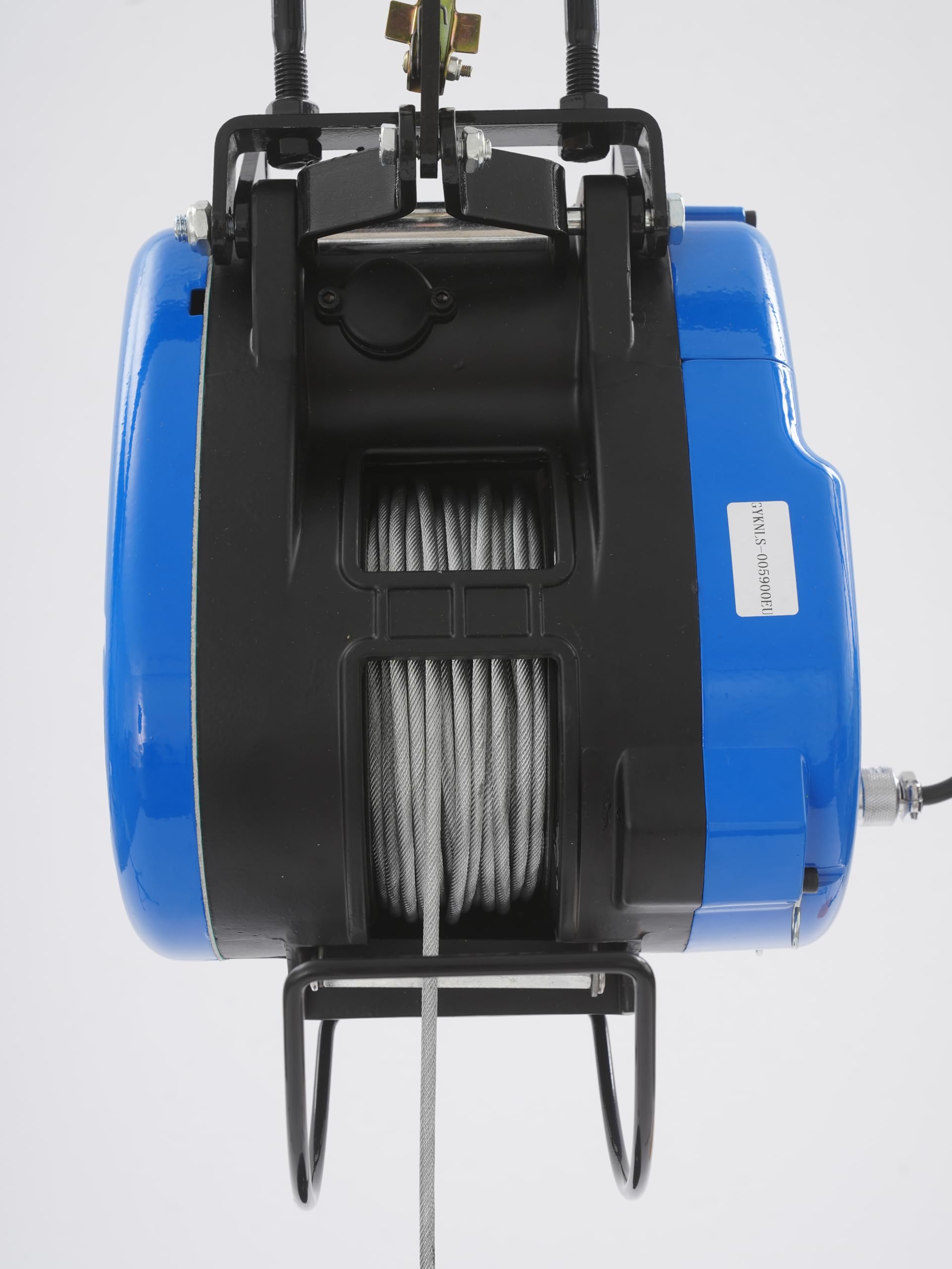 220V 1500W Elektrische Seilwinde, Seilhebezug Kettenzug, Hebezug mit Kabelgebundener Fernbedienung, Hubkraft 250kg, Hubhöhe 29m, 19m/min Hubgeschwindigkeit, für Fabriken, Docks, Bergwerke