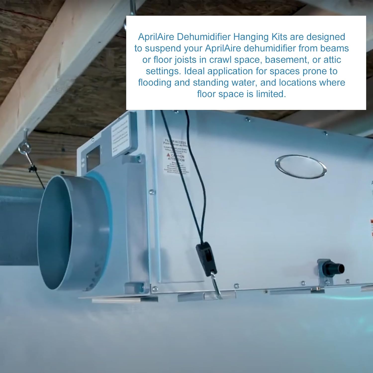 5822 Dehumidifier Hanging Kit for AprilAire Crawl Space, Basement, Whole-House Dehumidifier Models E070, E080, E100, E130, 1820, 1830, 1850, 1852, 1870, 1872