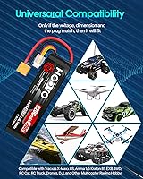 Vista 7 de HOOVO 4S Lipo - Batería 9200mAh 14.8V 100C con enchufe XT90, placas de metal, funda suave para RC Truck Truggy Buggy Tank RC Car Racing Hobby
